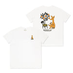 Vit Mumin t-shirt med Sniff från Nordicbuddies, fram och bak