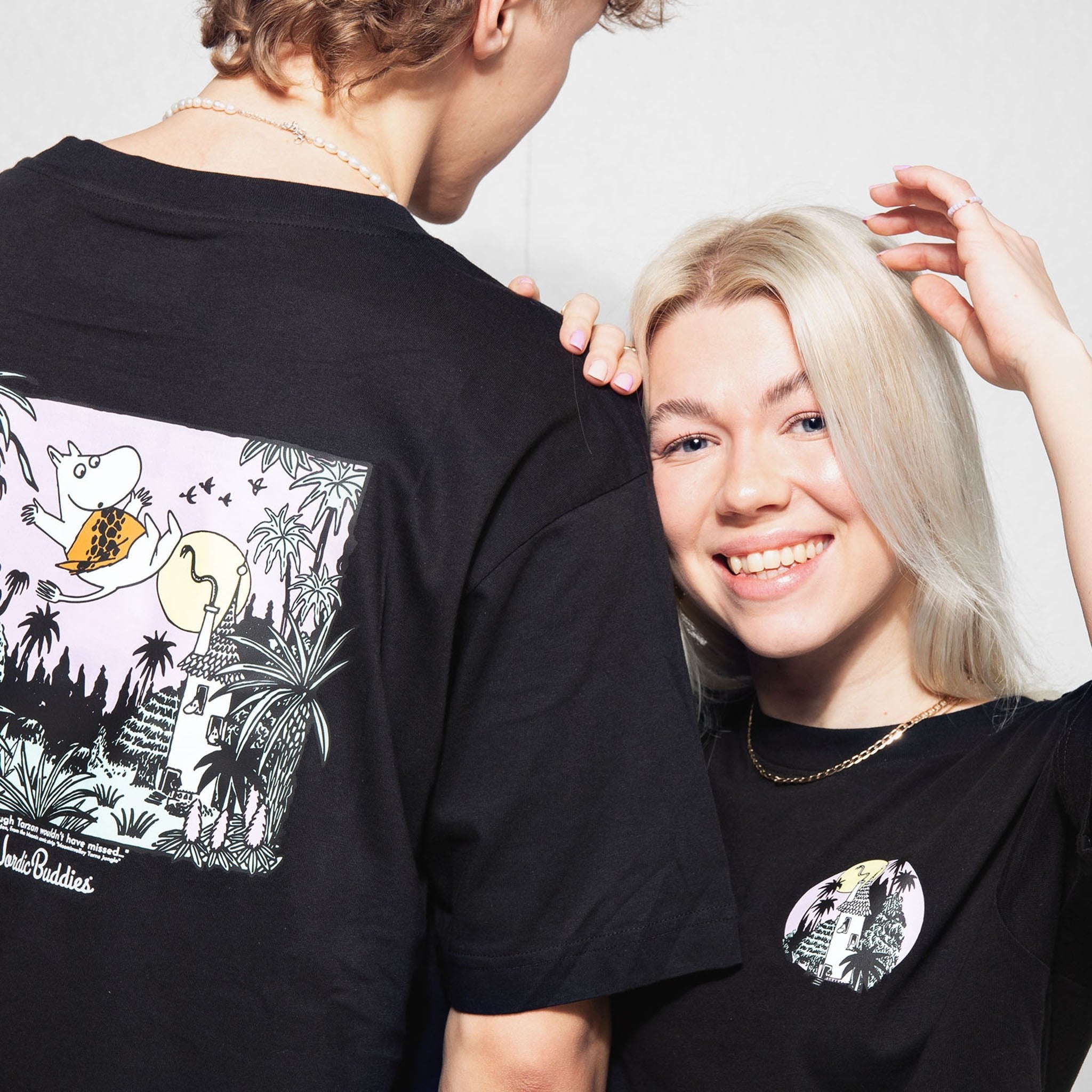 Moomin Black T-Shirt Unisex - Black - Snøluv