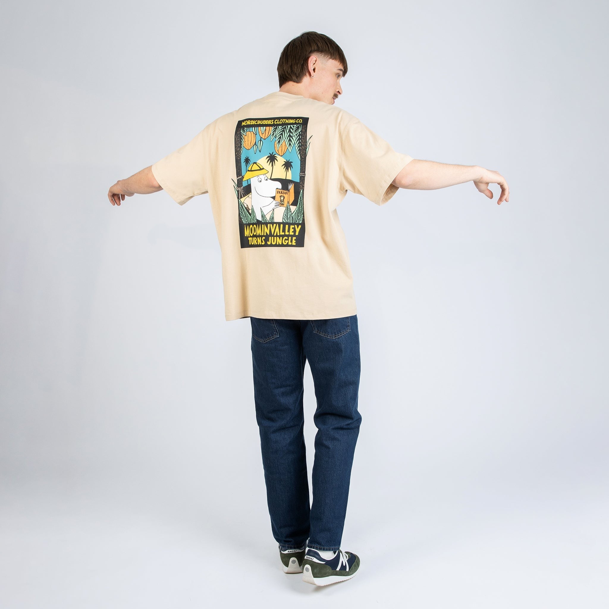 Moomintroll Jungle Heavy Unisex T-shirt - Beige - Snøluv