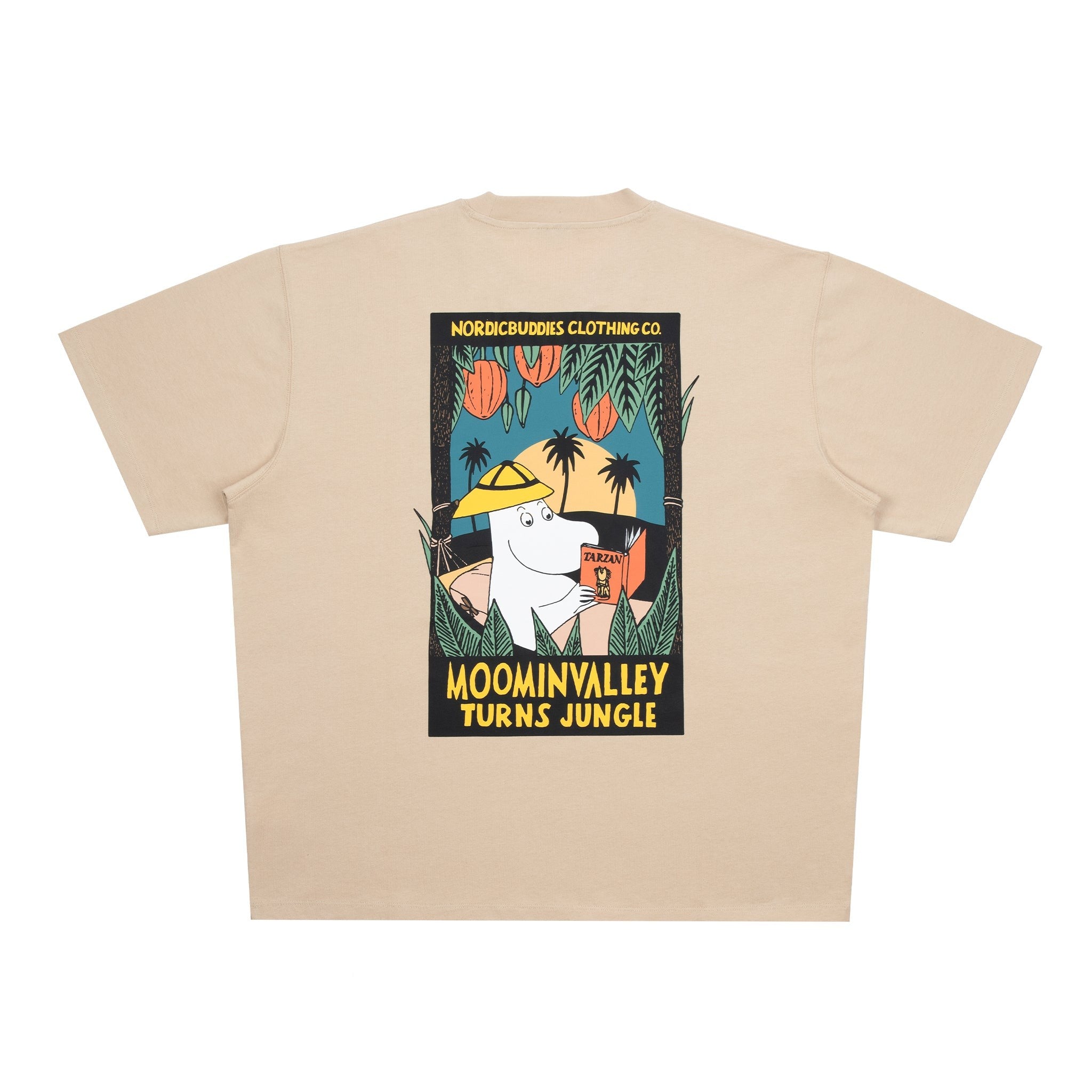 Moomintroll Jungle Heavy Unisex T-shirt - Beige - Snøluv