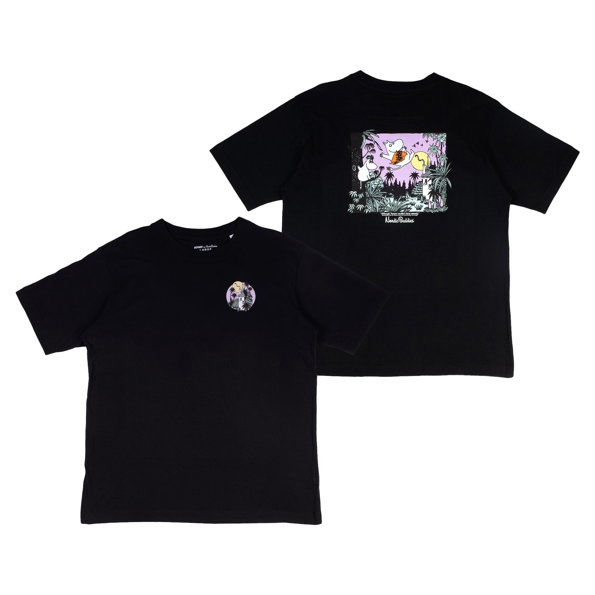 Moomin Black T-Shirt Unisex - Black - Snøluv