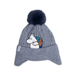 Moomin Winter Beanie for Kids, Soft Fleece Lined Grey Hat - Snøluv
