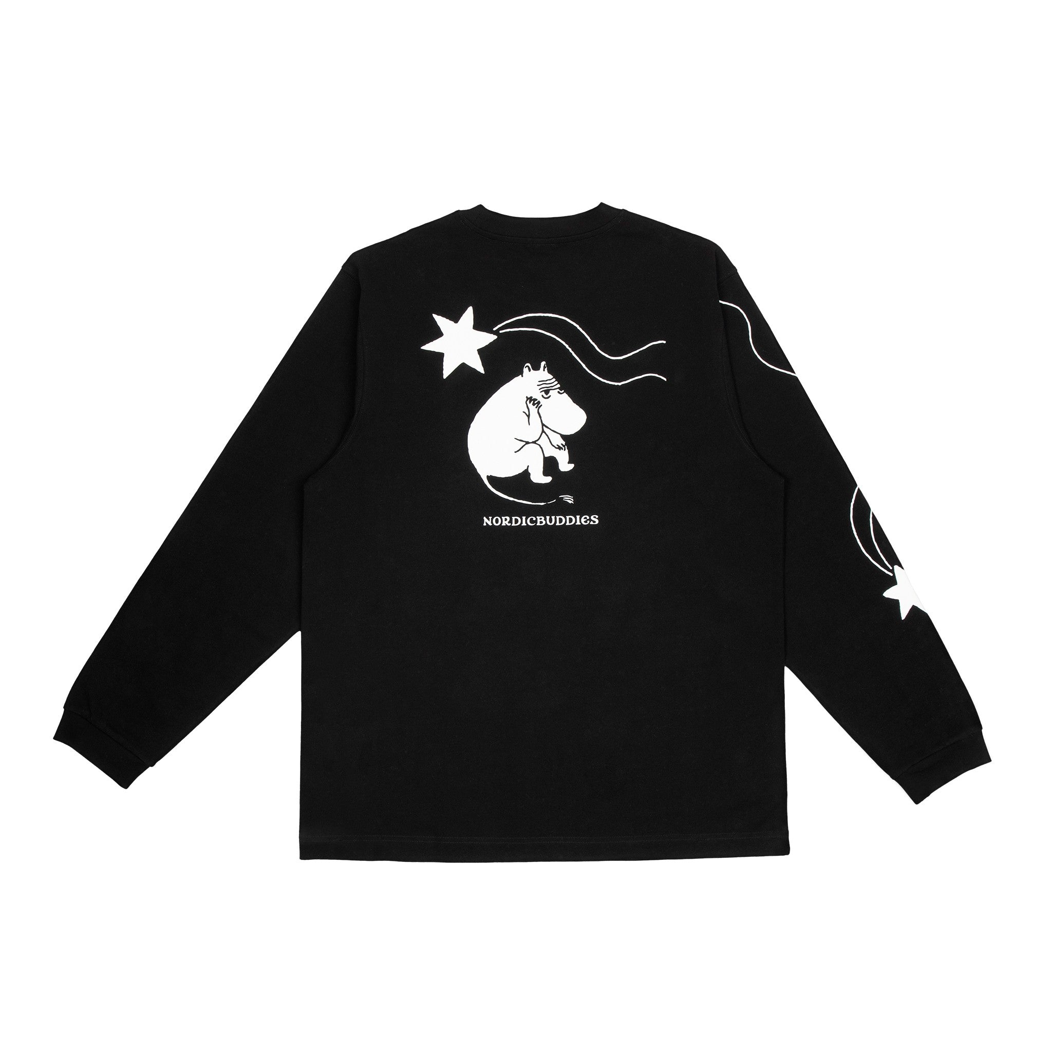 Moomin Long Sleeve Shirt Novels Black Unisex - Snøluv