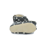 KAKU Natural Sheep’s Wool & Felt Kids’ Slippers - Dotted Grey – Snøluv