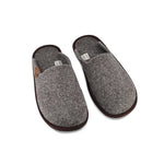 Nursi wool felt slippers in felted sheep's wool, open back, felted sheep's wool upper and lining, view 1 of 5