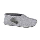 Tohkri wool felt slippers in grey, closed toe and heel, rubber sole that does not mark floors, view 1 of 6