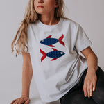 Women Cotton T-Shirt - Pisces - Snøluv