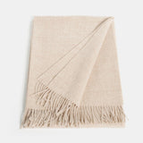 Natural Baby Alpaca Maxi-Scarf with Fringes
