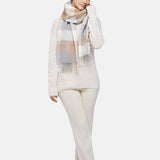 Natural Baby Alpaca Wool Midi Exclusive Check Scarf for Women