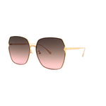 Hexagonal Sunglasses, Gold, Grey Pink Lens, image 2 of 4