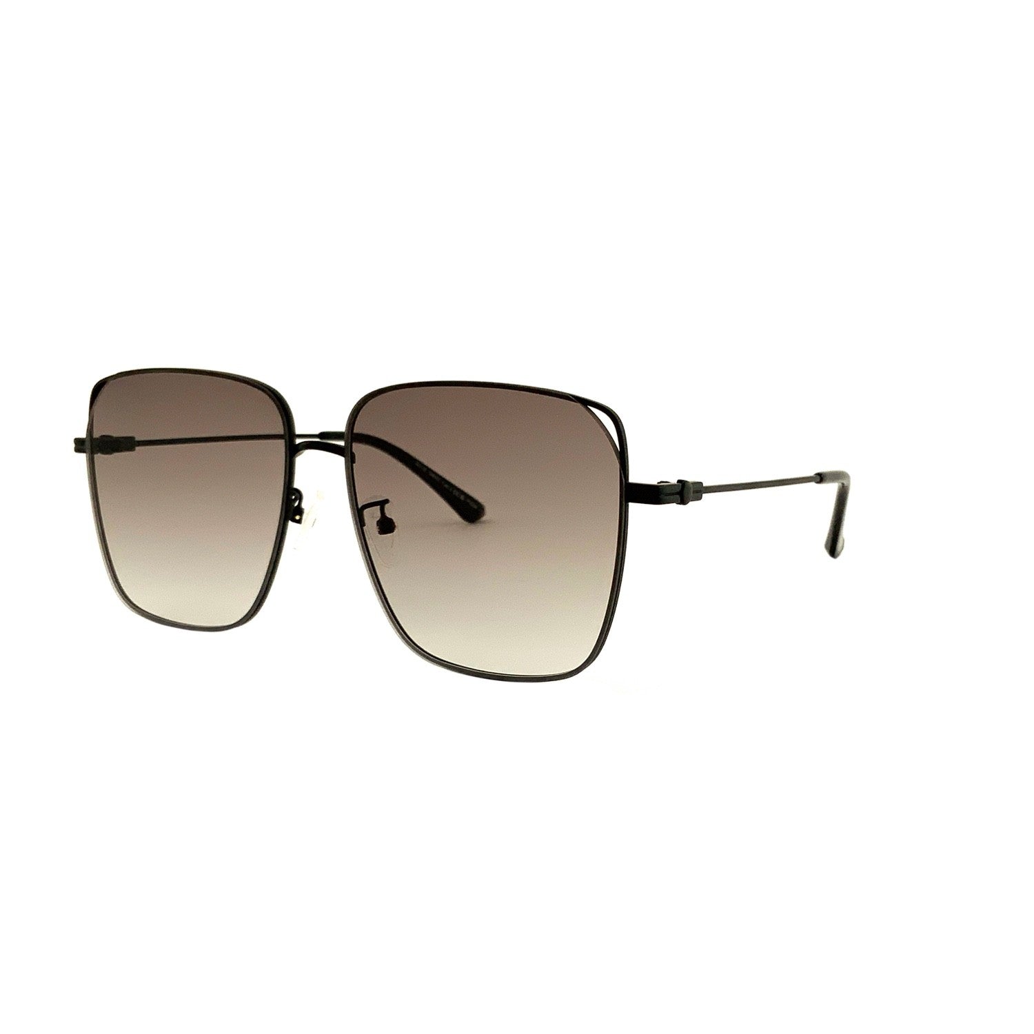 Oversized Square Sunglasses, Black Metal, image 2 of 5