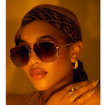 Navigator Sunglasses, Champagne Metal, image 5 of 5