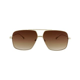 Navigator sunglasses in champagne with brown gradient lenses, front view