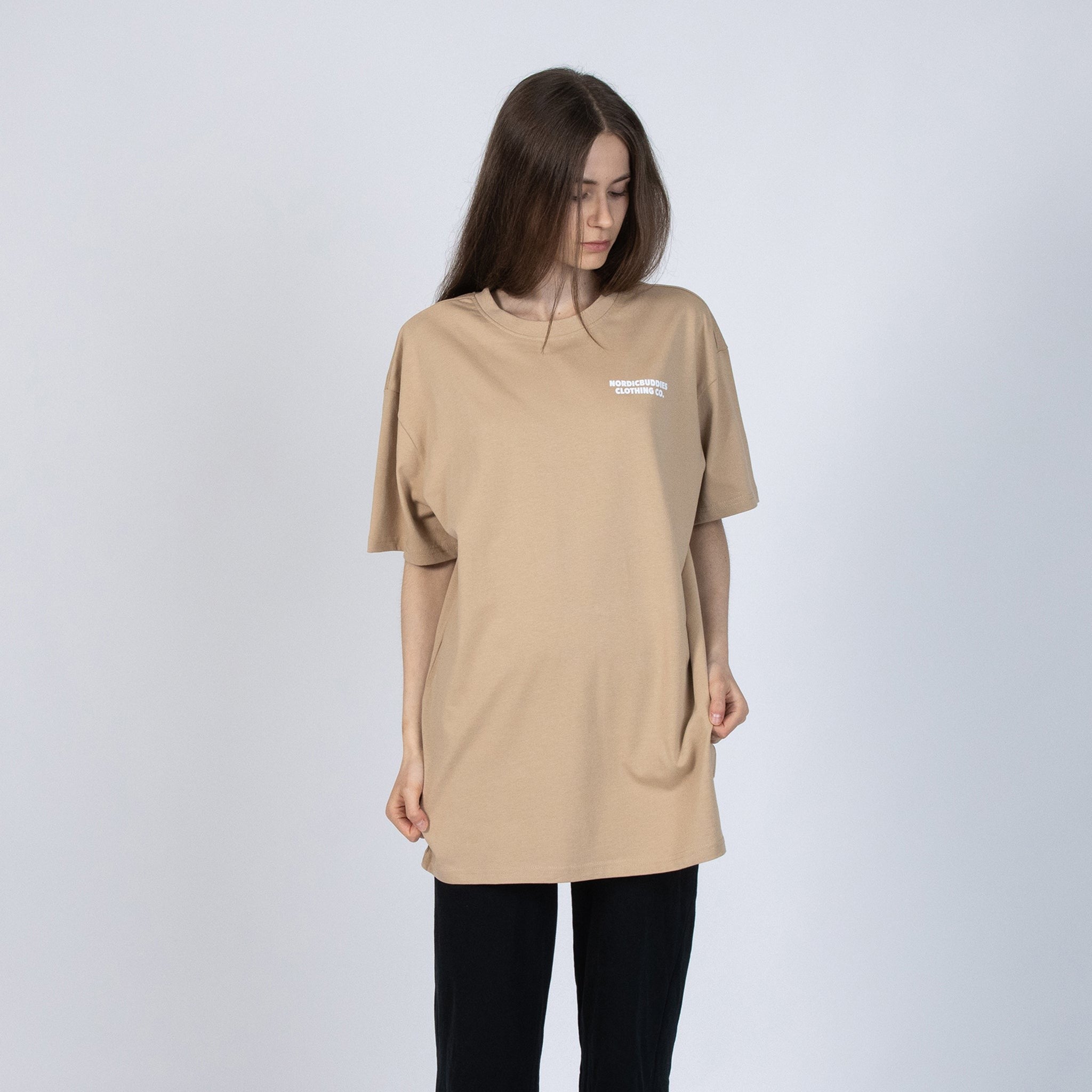 Organic Cotton T-Shirt Beige Unisex - Temper - Snøluv