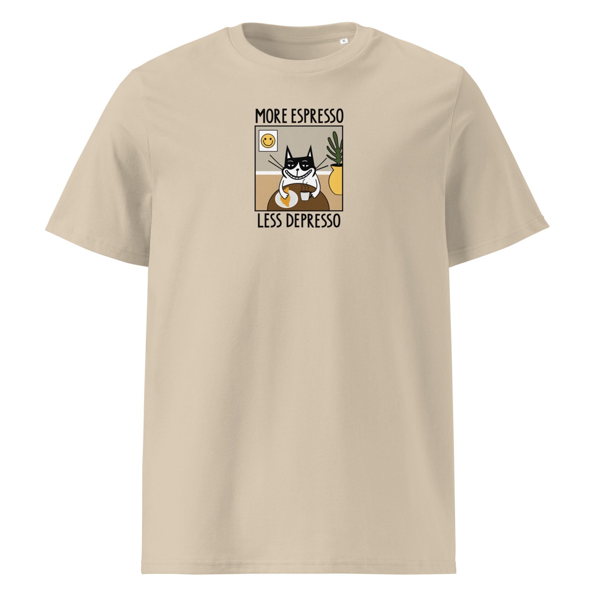 Organic Cotton Unisex T-Shirt - More Espresso Less Depresso - Snøluv