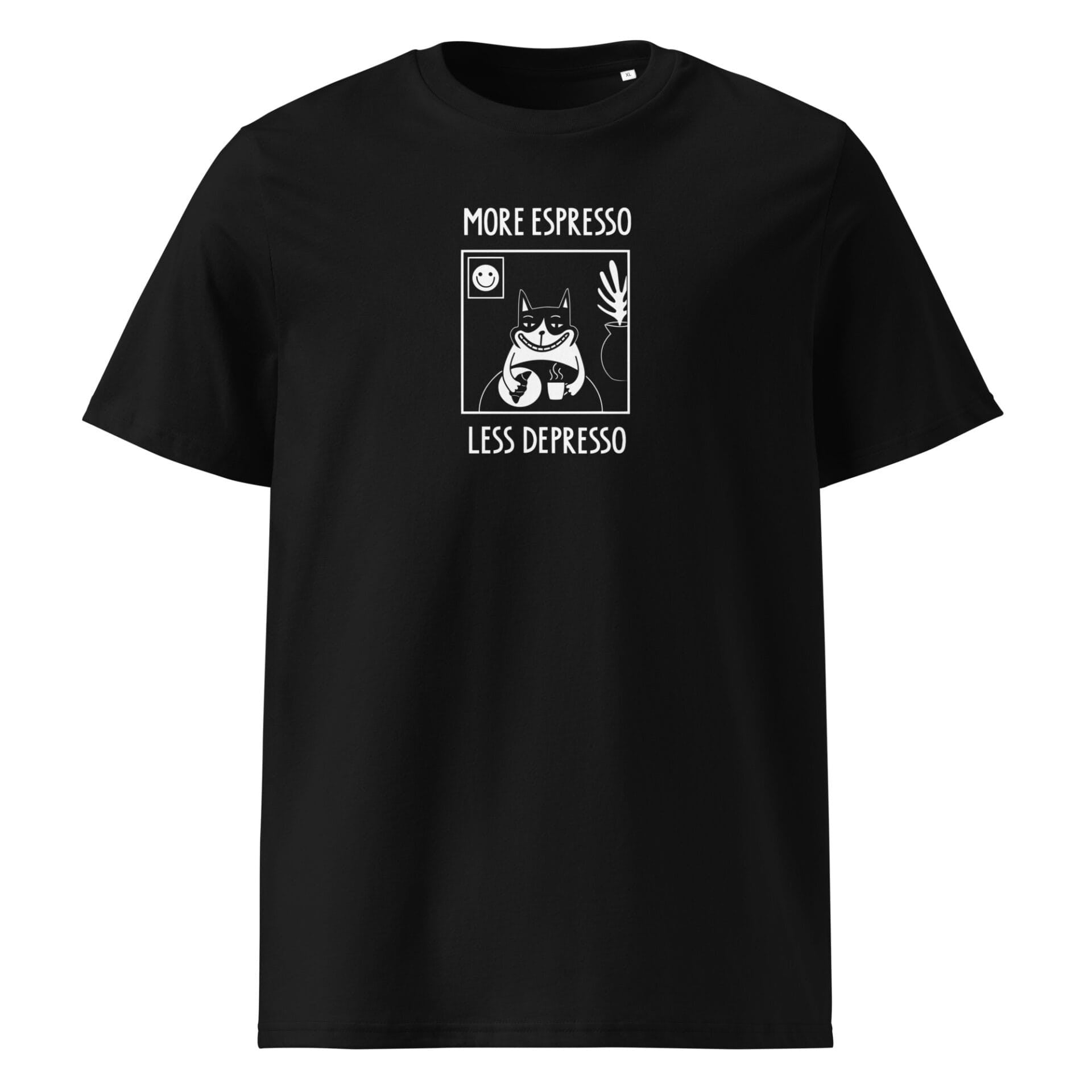 Organic Cotton Unisex T-Shirt - More Espresso Less Depresso - Snøluv