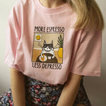Organic Cotton Unisex T-Shirt - More Espresso Less Depresso - Snøluv
