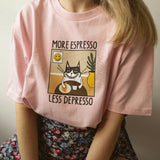 Organic Cotton Unisex T-Shirt - More Espresso Less Depresso - Snøluv