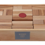 Wooden Blocks in a Box – Natural, 63 pieces