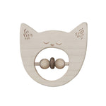 Wooden Rattle - Cat