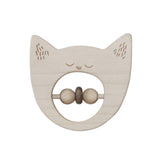 Wooden Rattle - Cat