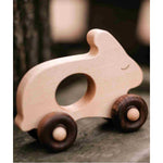 Wooden Toy on Wheels - Rabbit