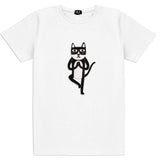 Men Cotton T-Shirt - Yoga Cat - Snøluv
