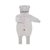 Eared Jumpsuit for Babies and Kids - Melange Grey